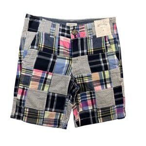 Gymboree Kids Patchwork Plaid Shorts Adjustable Waist Size 4